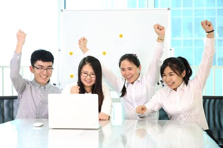 Metal spinning factory team