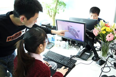 Metal spinning factory team