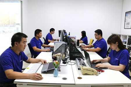 Metal spinning factory team