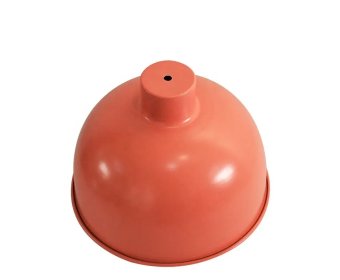 Custom metal spinning powder coating parabolic orange lamp shade cover2