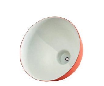 Custom metal spinning powder coating parabolic orange lamp shade cover3