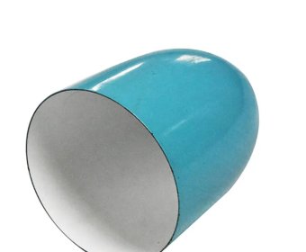 Custom powder coating cylinder tube blue light lamp shade cover1