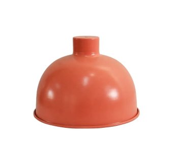 Custom metal spinning powder coating parabolic orange lamp shade cover