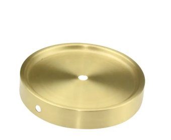 Round metal brass floor lamp and light base