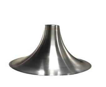 Trumpet metal stainless steel lamp and light base3