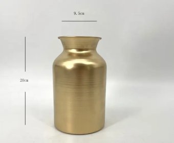 Nordic aluminum gold table decoration vase3