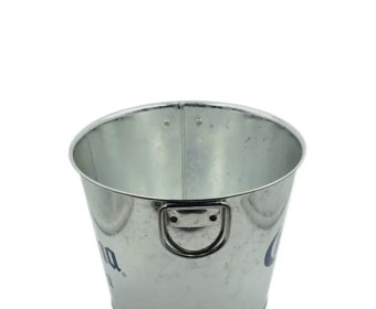 Custom galvanized iron party wine ice cooler bucket with logo4