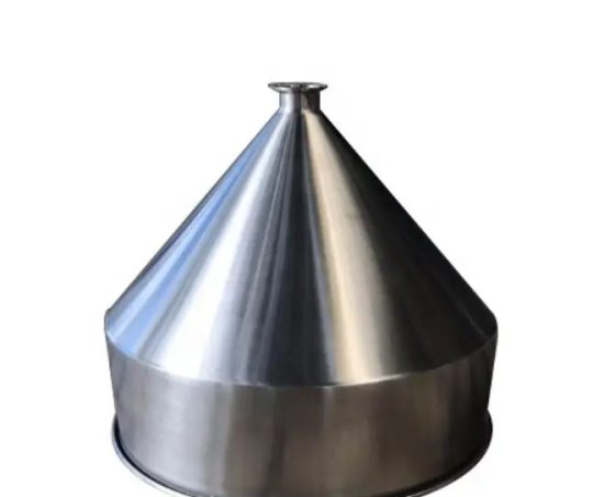 Custom metal spinning large stainless steel hopper funnel