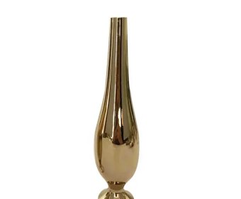 Golden tall iron flower vase stands decoration1