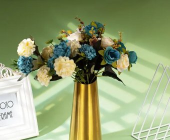 Nordic simple gold stainless steel homeware flower vases5
