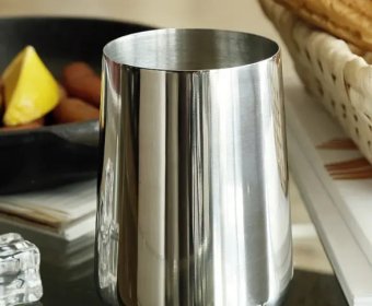 Small stainless steel silver flower table vase home decor4