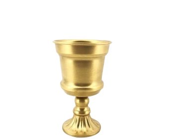 Antique gold metal flower vase center piece for wedding decor3