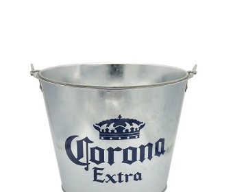 Custom galvanized iron party wine ice cooler bucket with logo3