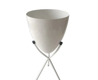Modern metal white flower pot planter with stand home decor