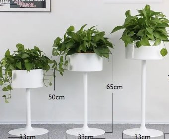 Handmade Nordic Outdoor Black Metal Flower Planter Pot For Garden4
